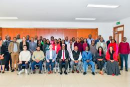 The Deputy Vice-Chancellor for Academic Affairs, Prof John Mande together with participants from University of Nairobi and Mines Paris-PSL during the opening ceremony.