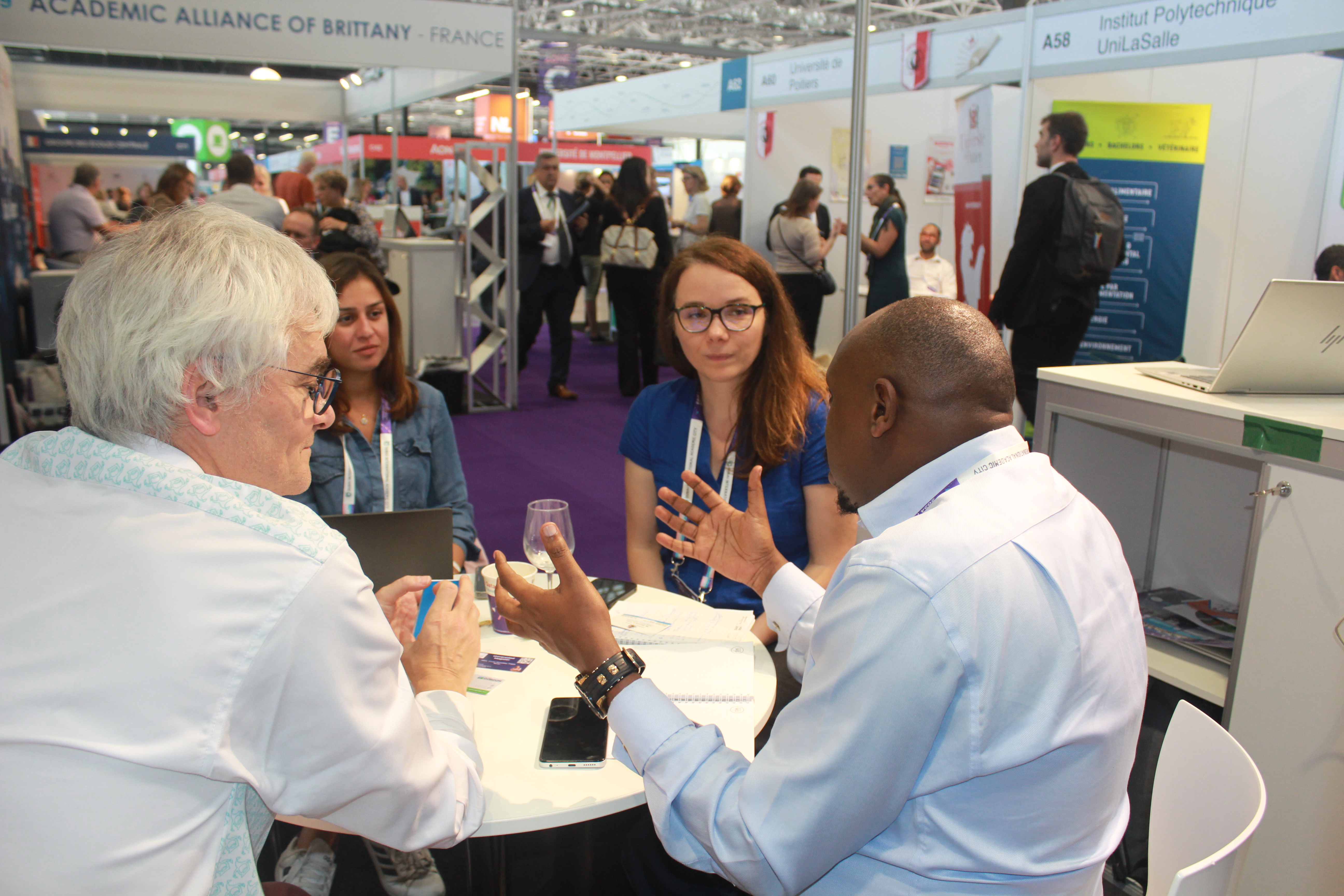 University Advancement staff engage participants at the 34th EAIE Conference.