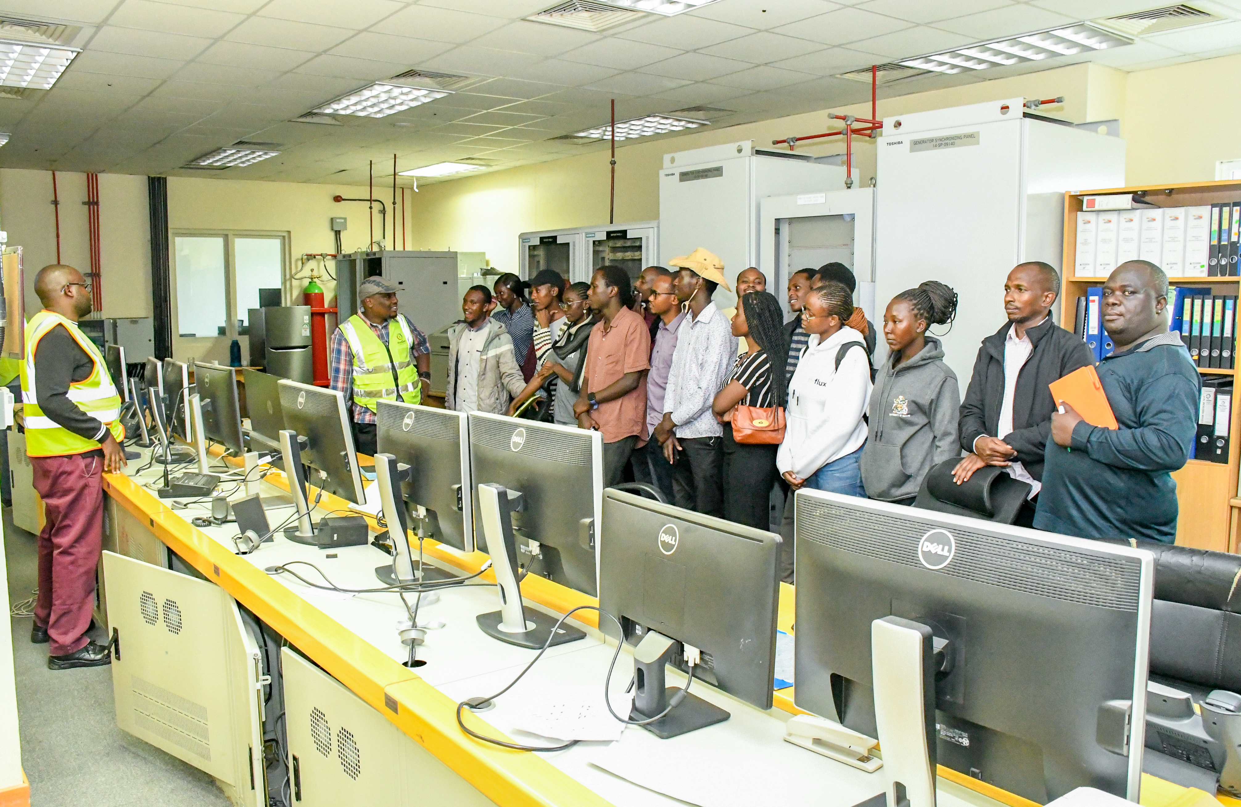 Students are taken through the electricity production process at the Olkaria I AU Geothermal Power Plant