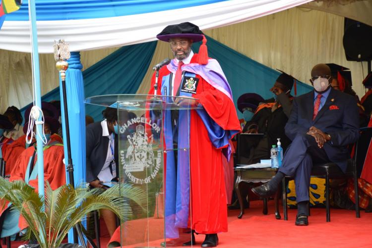 The Vice Chancellor Prof Stephen Kiama gives his first address as VC