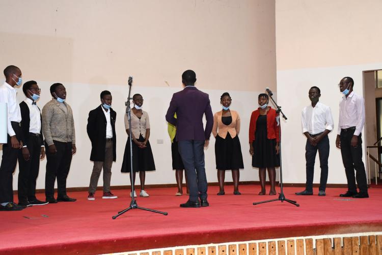 UoN Seventh Day Adventist (SDA) choir entertain attendees of the 2021 UoN Prayer Day
