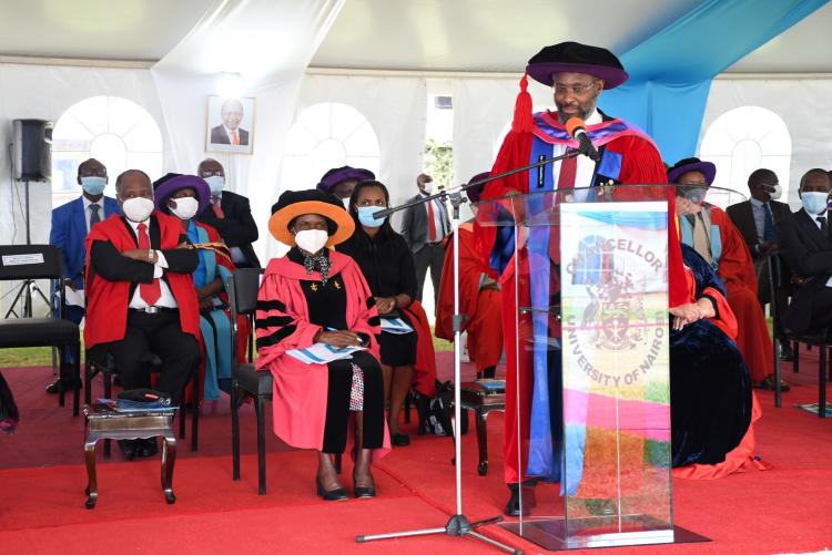 VC Prof Stephen Kiama gives his address
