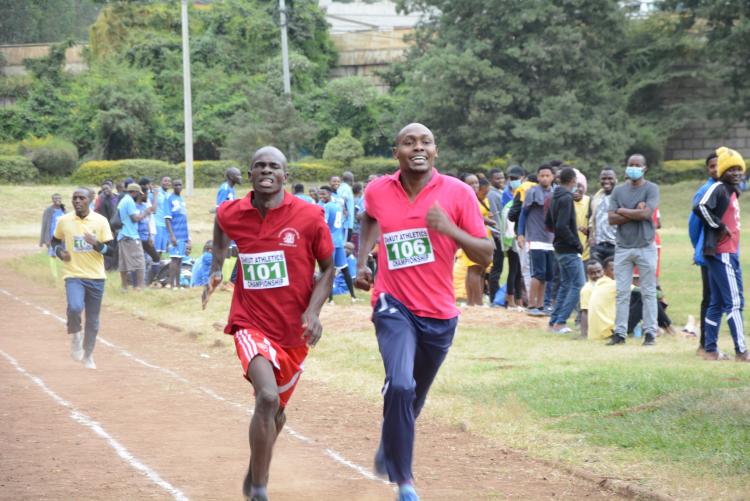 Track action during the UoN Annual Sports Day 2021