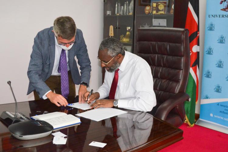 VC Prof Stephen Kiama Signs Agreement for the SURE-FOOD Project Launch