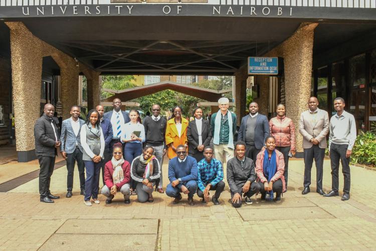 Students from the University of Nairobi are Flagged off of to France.