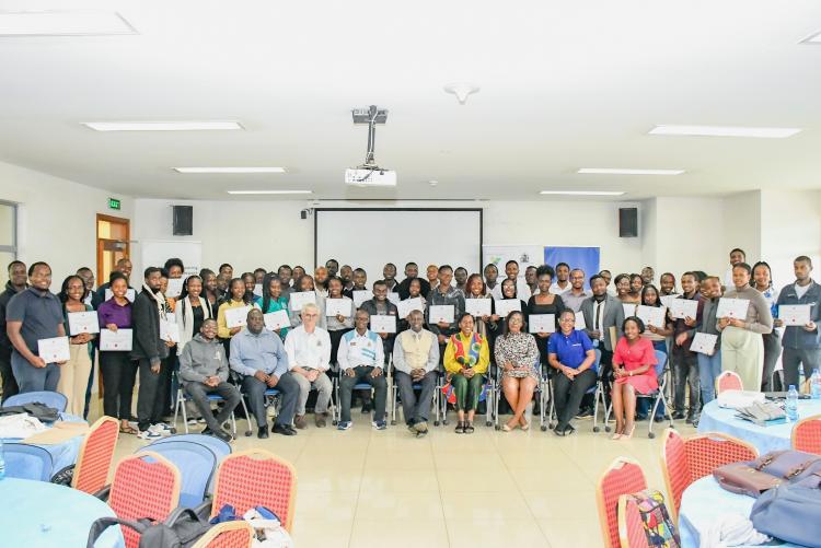 Company Series Cohort 3 students with industry experts and the Company Series coordinators take group photo with the Deans of the Faculties of Engineering and Science & Technology.