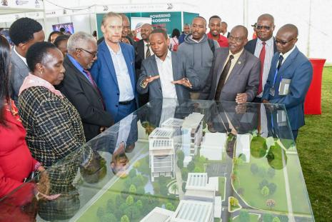 The Engineering and Science Complex (ESC) building model on display during the African Forward Youth Innovation Day at Nairobi Innovation Week 2026