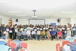 Company Series Cohort 3 students with industry experts and the Company Series coordinators take group photo with the Deans of the Faculties of Engineering and Science & Technology.