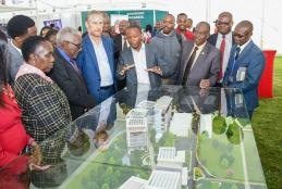 The Engineering and Science Complex (ESC) building model on display during the African Forward Youth Innovation Day at Nairobi Innovation Week 2026